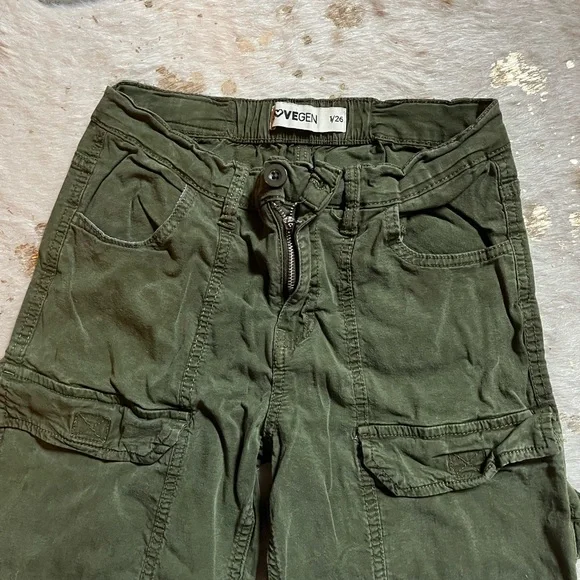 Green Straight Leg Jeans with Durable Fabric - Picture 4 of 5